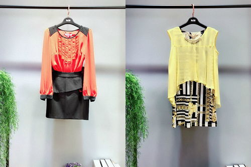 2018朵以休閑時(shí)尚夏裝 精品t恤連衣裙女裝陳列